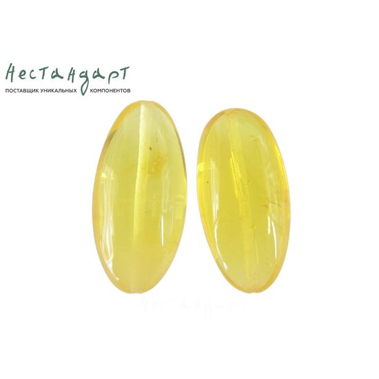 Янтарь натуральный Oval 19-24 мм (пара), изображение 3