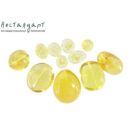 Янтарь натуральный Set Pebbles 7х3-24х11 мм (уп. 11 шт.), изображение 3