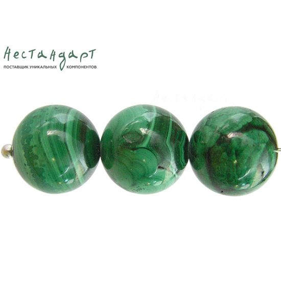 Малахит натуральный гладкий 11,5 мм, изображение 4