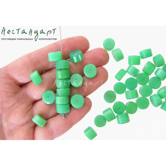 Хризопраз натуральный Cut Topper с огранкой 10х6 мм, изображение 4