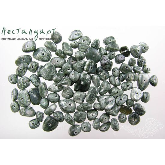 Серафинит (клинохлор) натуральный 7-12 мм (уп. 6 шт.), изображение 2