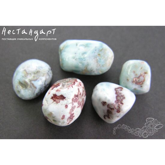 Ларимар натуральный Pebbles 8-13 мм (уп. 6 шт.), изображение 3