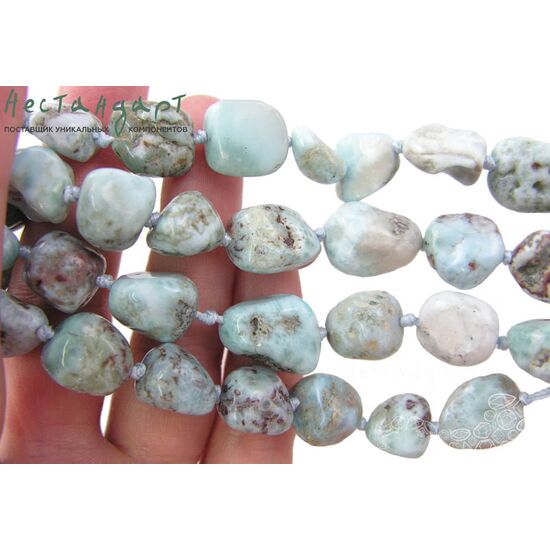 Ларимар натуральный Pebbles 8-13 мм (уп. 6 шт.), изображение 4