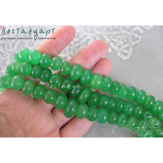 Халцедон натуральный тонированный 7-15х4-9 мм (нить 37 см), изображение 3