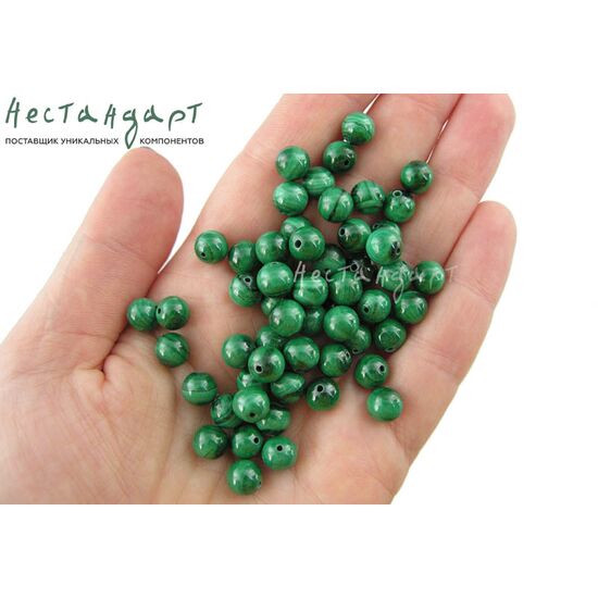 Малахит натуральный гладкий 7,5 мм, изображение 4