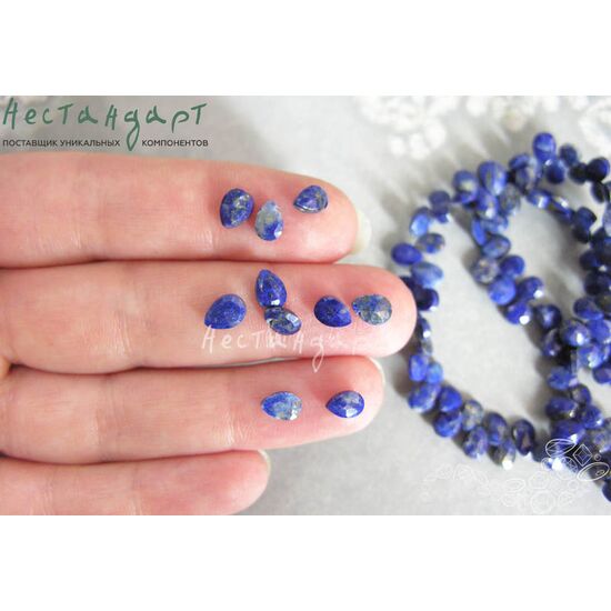 Лазурит натуральный Mini petal 7 мм (уп. 10 шт.), изображение 4
