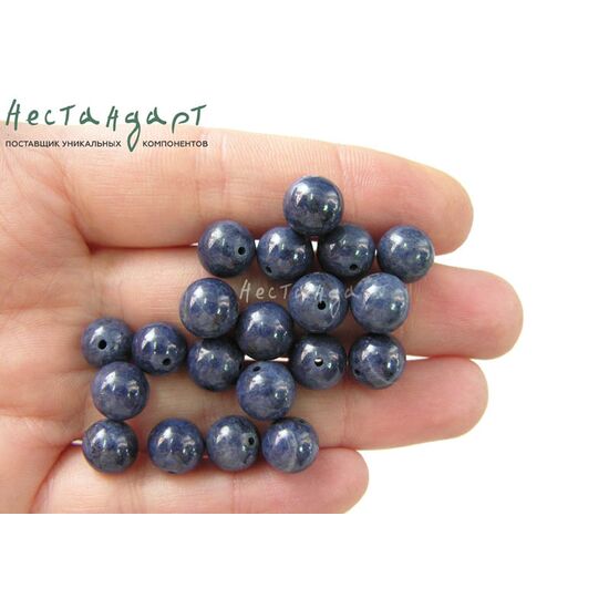 Корунд-сапфир натуральный гладкий 9 мм, изображение 3