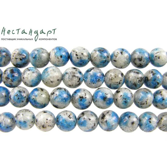 Азурит в граните натуральный гладкий 10,5 мм (уп. 6 шт.)