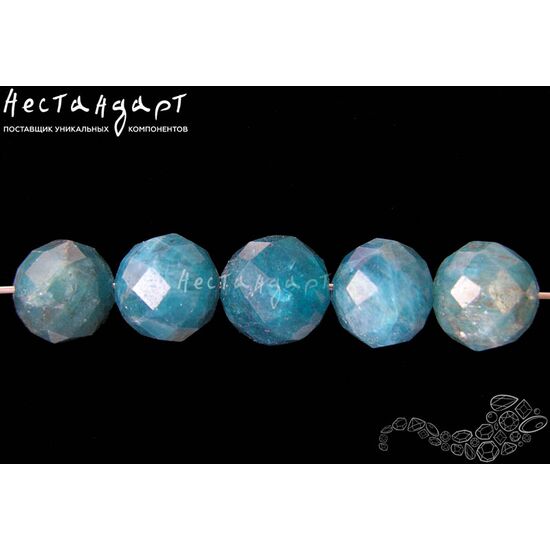 Апатит натуральный Faceted Ball 10-11 мм, изображение 2