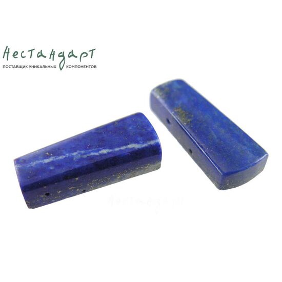 Лазурит натуральный Blue Geometric 24-17х9-7 мм (пара), изображение 2