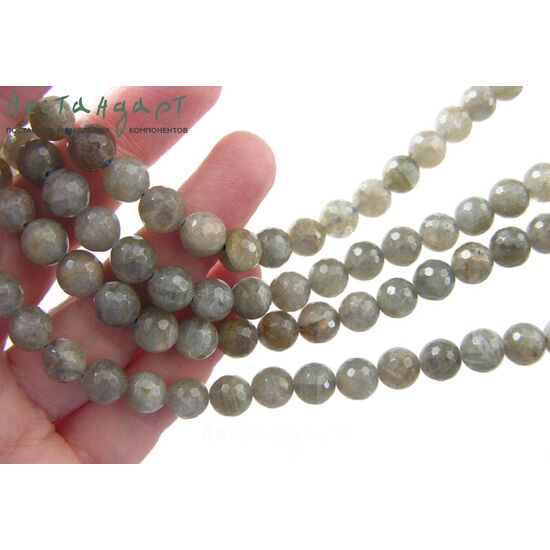 Лабрадор натуральный с огранкой 8 мм (уп. 10 шт.), изображение 3