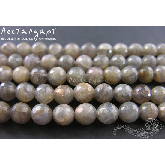 Лабрадор натуральный с огранкой 8 мм (уп. 10 шт.), изображение 4