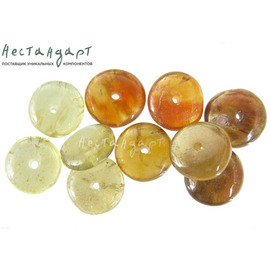 Гранат гроссуляр натуральный зелёный 7x3 мм (уп. 6 шт), изображение 3