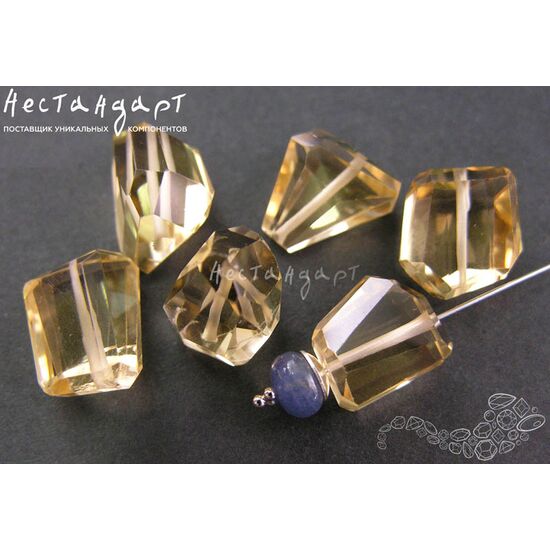 Цитрин натуральный Free Form с огранкой 12-14 мм, изображение 3