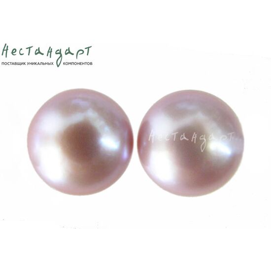 Жемчуг натуральный полусверленный Dusty Rose 11,5-12 мм, изображение 2