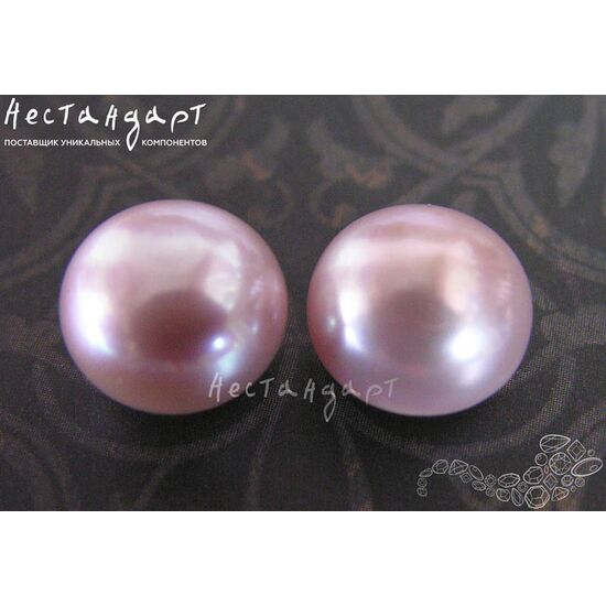 Жемчуг натуральный полусверленный Dusty Rose 11,5-12 мм, изображение 4