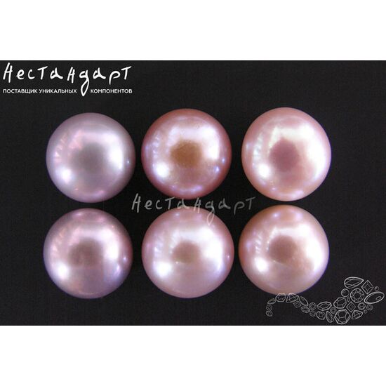 Жемчуг натуральный полусверленный Pink 11-11,5 мм
