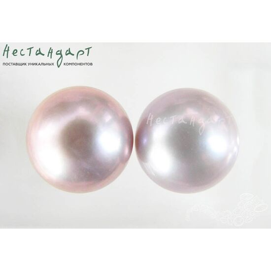 Жемчуг натуральный полусверленный Pink 11-11,5 мм, изображение 2