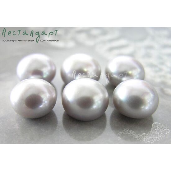 Жемчуг натуральный полусверленный Gray 11-11,5 мм, изображение 2