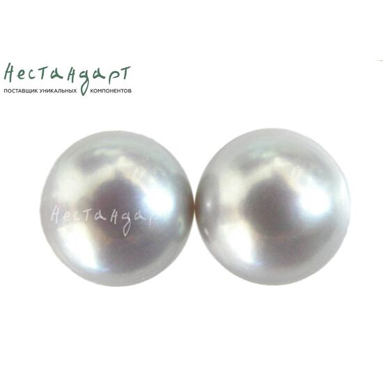 Жемчуг натуральный полусверленный Steel Gray 10-10,5 мм
