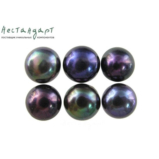 Жемчуг натуральный полусверленный Rich Black 10-10,5 мм