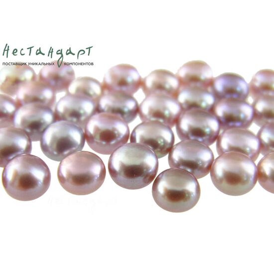 Жемчуг натуральный полусверленный Lavender Pink 6-6,5 мм