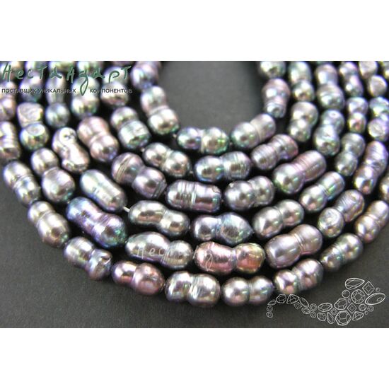 Жемчуг натуральный Peanut Peacock 10-15 мм (уп.10 шт.), изображение 3