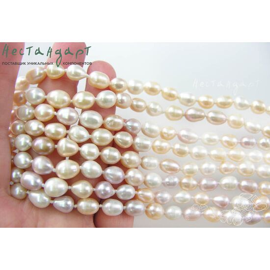 Жемчуг натуральный Nude Palette 8-9 мм (уп.10 шт), изображение 2