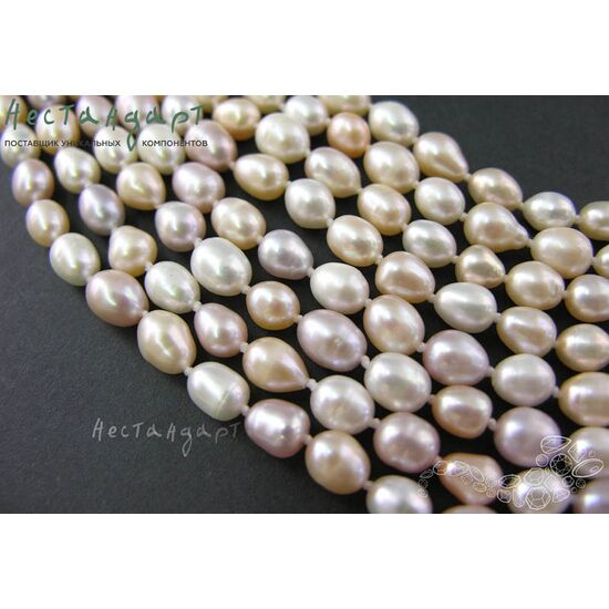 Жемчуг натуральный Nude Palette 8-9 мм (уп.10 шт), изображение 3