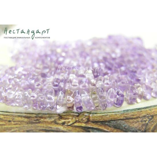 Аметист натуральный квадратный ок. 5 мм (нить 5 см), изображение 2