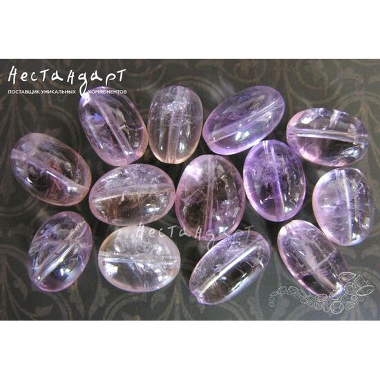 Аметрин натуральный крупные бусины 21-25 мм, изображение 2