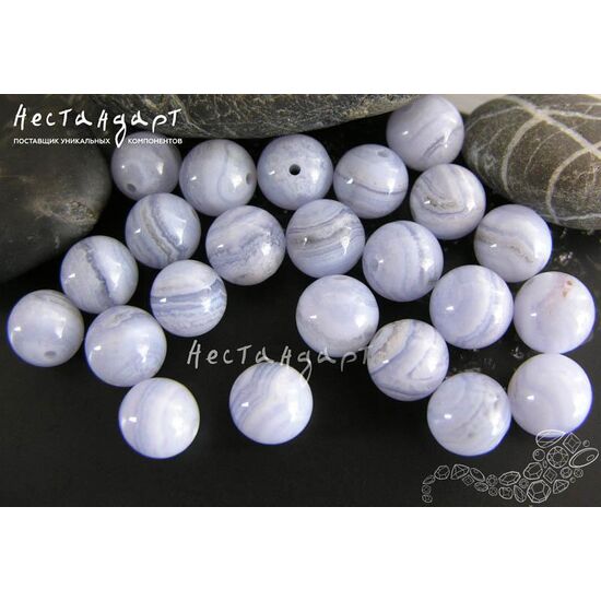Агат натуральный голубой 10 мм