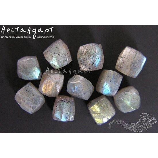 Лабрадор натуральный Cube с огранкой 9 мм, изображение 3