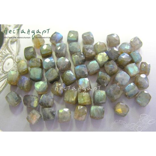 Лабрадор натуральный Cube с огранкой 9 мм, изображение 4