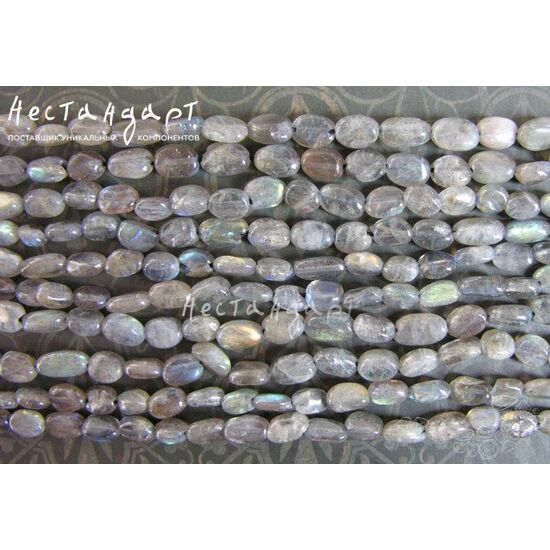 Лабрадор натуральный Nuggets Oval 8х5х3 (нить 15 см), изображение 4