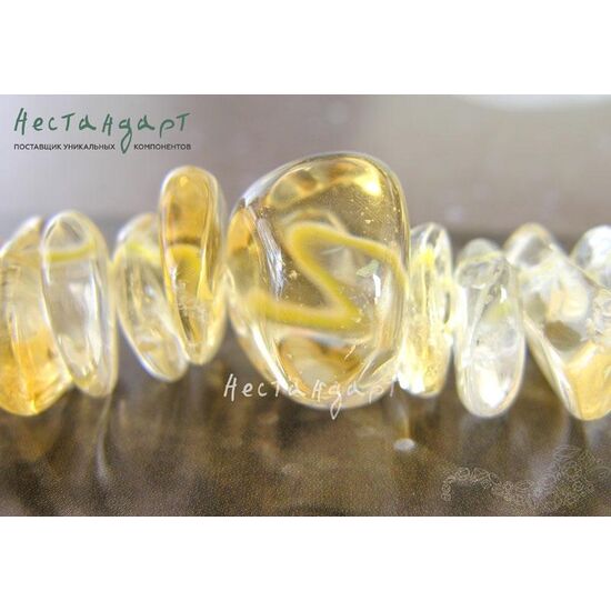 Цитрин натуральный гладкий Free Form 10-20 мм (уп. 10 шт.)