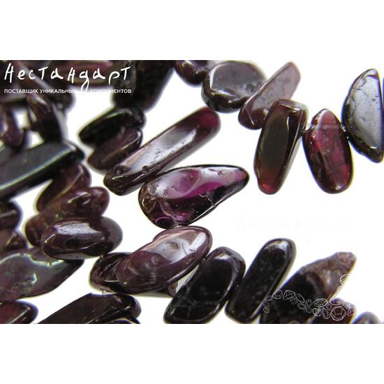 Гранат натуральный Free Form 12-23 мм (нить 10 см), изображение 2