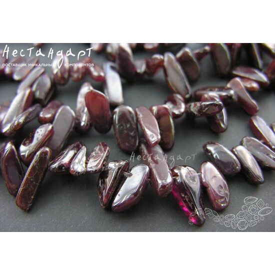 Гранат натуральный Free Form 12-23 мм (нить 10 см), изображение 3