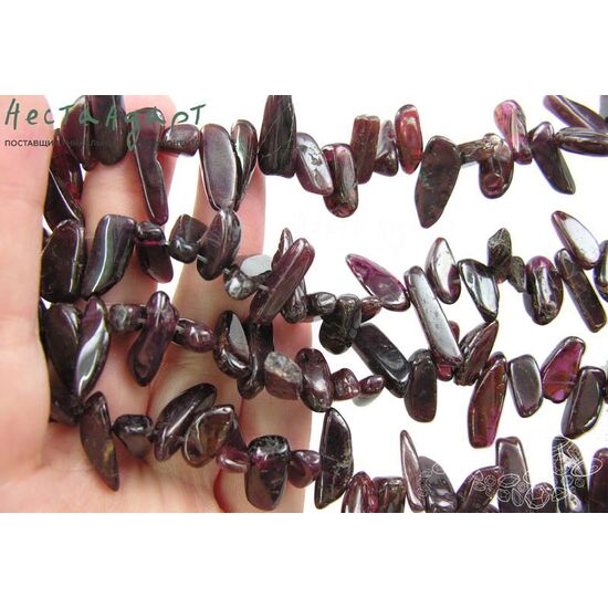 Гранат натуральный Free Form 12-23 мм (нить 10 см), изображение 4