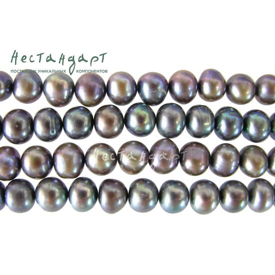 Жемчуг натуральный Aurora Borealis 8-9 мм, изображение 3