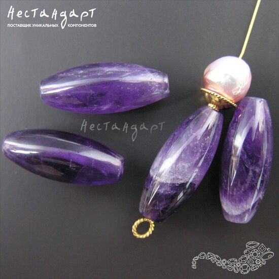 Аметист натуральный Supreme Newel 25х10 мм, изображение 3