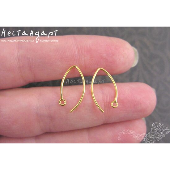 Швензы Marchesa Vermeil Sterling Silver 18х9 мм (пара), изображение 2