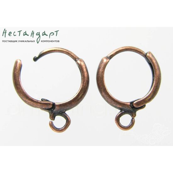Швензы Mini Ring Antique Copper 16 мм (пара), изображение 2