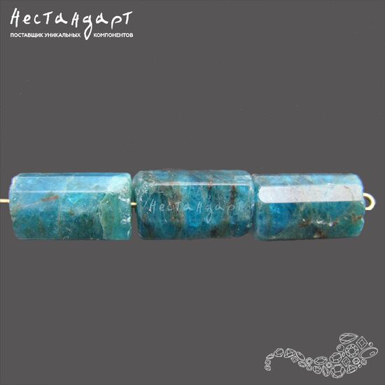 Апатит натуральный Cylinder 14х10 мм, изображение 4