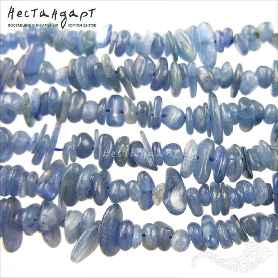 Кианит натуральный Free Form 4-11 мм (нить 10 см), изображение 4