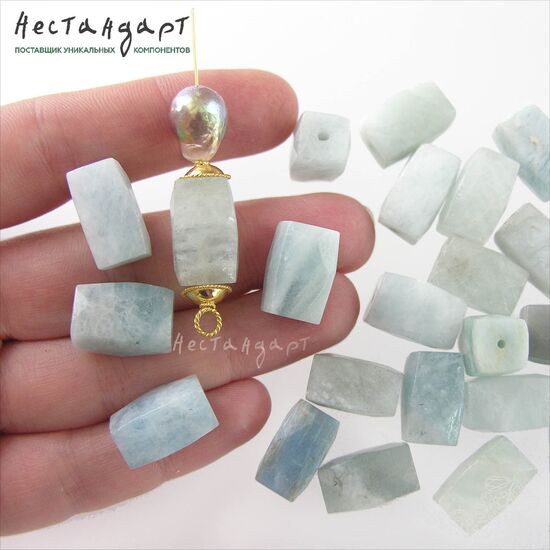 Берилл-аквамарин натуральный Polyhedral Prism 16х10 мм, изображение 2