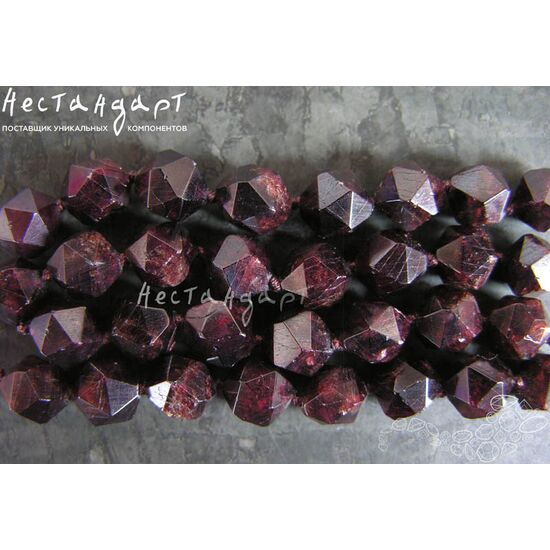 Гранат натуральный Geometric 10 мм, изображение 2