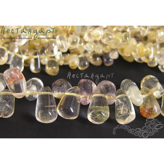 Цитрин натуральный Honeydew Drop 5-11 мм (нить 16 см)