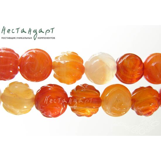 Сердолик натуральный резной Rose 12 мм, изображение 3