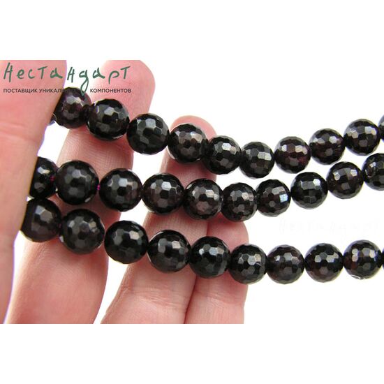 Гранат натуральный с ювелирной огранкой 9 мм (уп. 6 шт.), изображение 2